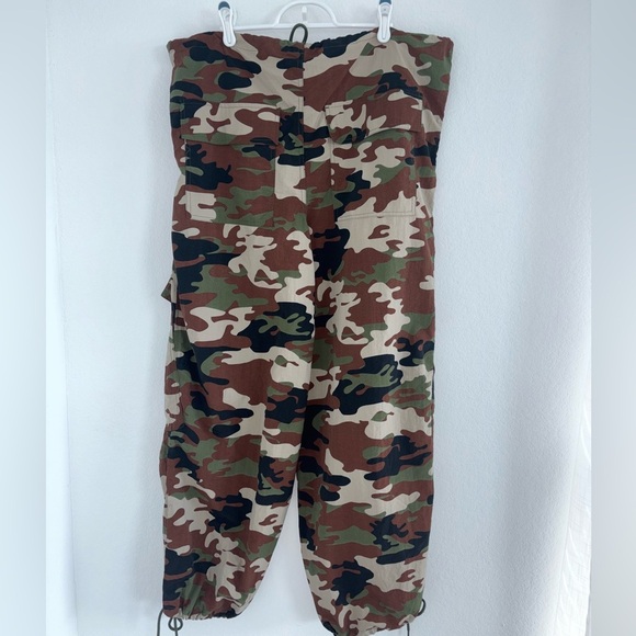 Camo Drawstring Nylon Cargo Pants - Picture 7 of 7